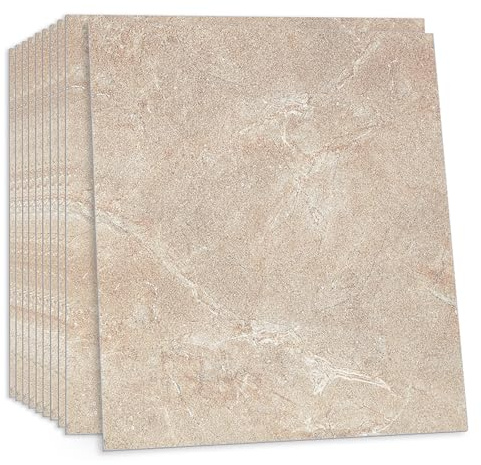 ANHUIB 10 Pcs Fliesenaufkleber Boden Marmor Bodenbelag Selbstklebend Vinylboden Fliesen Rutschfest Fliesenaufkleber Bad Deko Wasserfest Bodenfliesen Vinyl Fliesen 30x30cm Selbstklebende Bodenfliesen