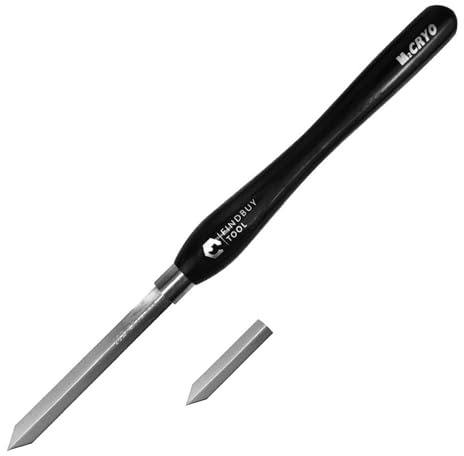 FindBuyTool Wood Turning Tools for Lathe, 3/4 Diamond Parting Turning Tool Chisel for Woodturning, M2 HSS Wood Lathe Parting Turning Tool for Woodworking DIY Enthusiasts (1 PC)