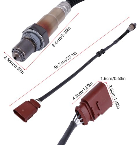 ISAKEN O2 Sauerstoffsensor 06A906262AH für VW Bora Golf IV 1.4 16V A3 A4 Lambdasonden Diagnosesonde Nach Kat O2 Sensor Automotive Oxygen Sensor