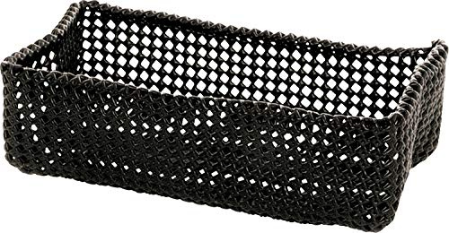 möve Tube Ablagekorb 30 x 15 x 9 cm aus formbarem Kunststoff, black