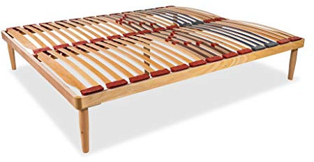 Materassimemory.eu Rete Matrimoniale modello Dynamic misura 160x190 in legno di faggio con doghe ammortizzate e basculanti e regolatori di rigidità zona lombare