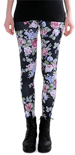 cosey - Leggings colorés imprimés (Taille Unique) - Christmas Desing
