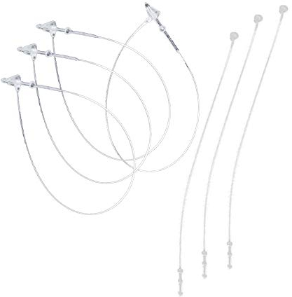 Sicherheitsfäden Loop Pins Transparent für Etiketten, Preisträger (1000 Pcs, 75mm (3 inch))