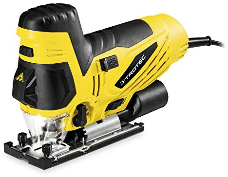 TROTEC Seghetto alternativo PJSS 13-230V - 850 watt, profondità di taglio legno 80 mm, alluminio 12 mm, metallo 8 mm, luce di lavoro LED, livelli di corsa del pendolo