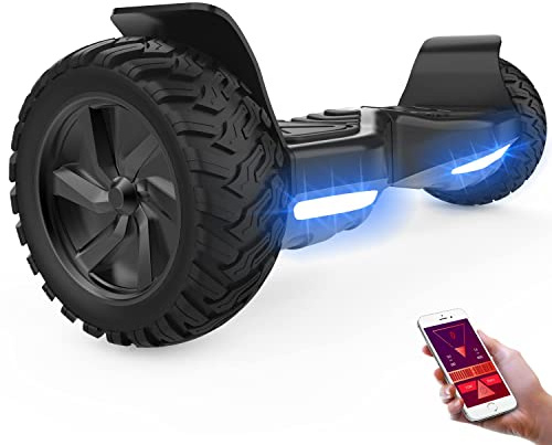GeekMe Hoverboards Offroad 8.5 Zoll, SUV Hoverboards mit APP, Bluetooth Lautsprecher, Doppelmotor, LED Lichter, All Terrain Hoverboards für Kinder und Erwachsene