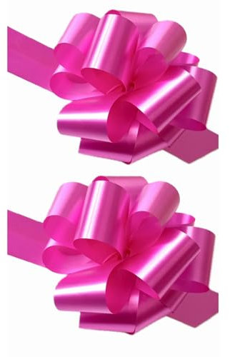 Schleifenband zum Ziehen von Schleifen, 50 mm, groß, für Geschenkverpackungen, Blumenarrangements, Geschenkkörbe, Hochzeitsautos, Party-Dekorationen, 5 Stück