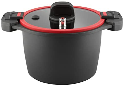 ELO 90707 Energiespartopf, 6 Liter, 24 cm Durchmesser, aus Aluguss, Schwarz