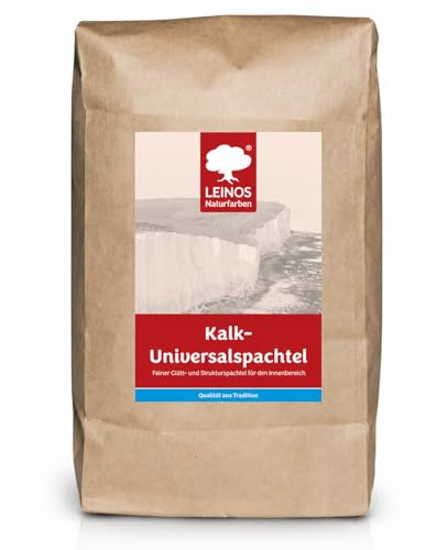 LEINOS Kalk-Universalspachtel 683, weiß – Mineralische Spachtelmasse für Wand & Decke innen, atmungsaktiv, schimmelhemmend, lösemittelfrei, glättbar & strukturierbar, auf Putz, Lehm, Gips – 20kg