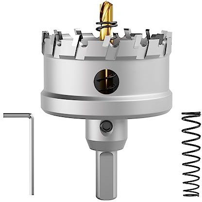 CSOOM Upgrade Hochleistungs-Hartmetall-Lochsäge,TCT Lochschneider.Edelstahl und Metallgitter sind die ideale Wahl (65mm)