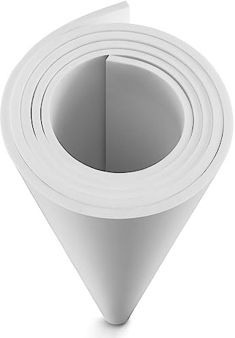MEARCOOH EVA-skumplatta, vit, 4 mm tjock, 150 x 90 cm, för cosplay, 1 st. EVA-skumgummi, densitet 86 kg/m³, för cosplay, kostym, hantverk och gör-det-själv-projekt (vit, 4 mm)