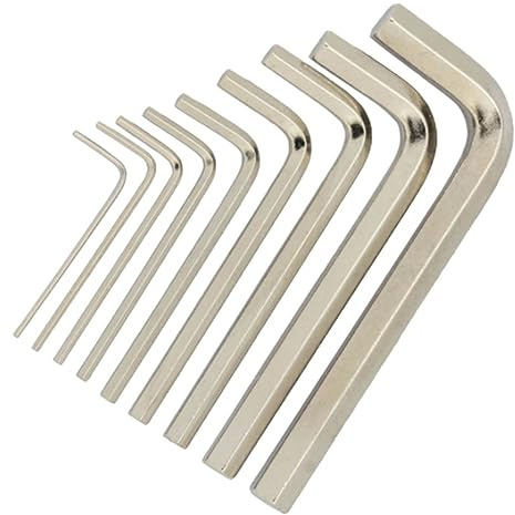 juego de llaves allen 5/6/8/10/12/14/16/17/19/22mm 1 Uds modelo grande llave hexagonal aleación niquelado llave hexagonal tipo L herramientas manuales de reparación llave Allen ( Size : 19mm-172mm Len