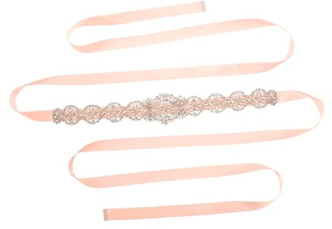 PACKOVE 1Stk geflochtener Gürtel hochzeitsdeko funkelnde Körperkette Strass Kettengürtel Damengürtel Brautaccessoire Brautschärpe Kleid Zubehör Schleife schmücken