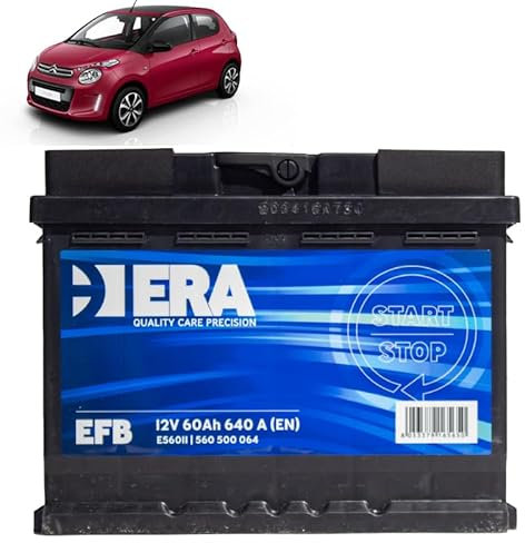 Batteria 60Ah EFB per Citroen C1 1.2 Vti benzina 2014+