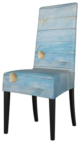 KemEng Maritimes Vintage Brett Seestern, Stuhlhussen, Sitzschutz, Stretch-Esszimmerstuhl-Schonbezug, Sitzbezug für Stühle