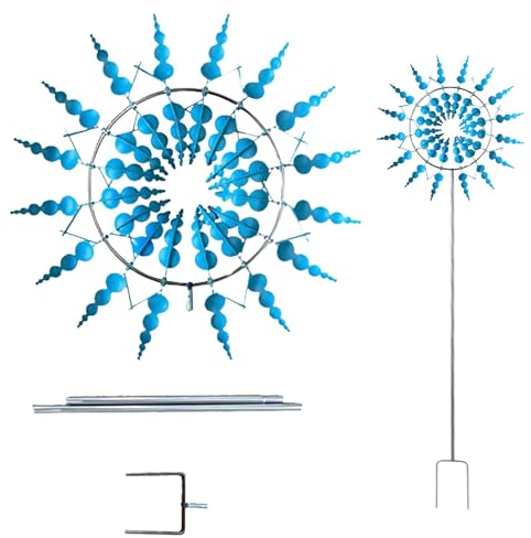 Metall Windrad Buntes Windspiel 360 Grad Drehbar Windspiel Stecker Für Garten & Balkon Metall Windmühle Gartendekoration Kinetische Skulptur Gartenstecker Windspiel Für Hof, Terrasse, Rasen
