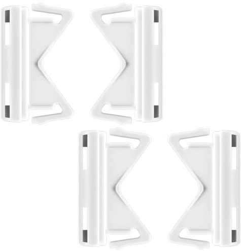 GlikCeil 2 Pair Universal End Cap for 2 1/2'' Curtain Rod Wide Curtain Rod Cap Plastic Flat Curtain Rod Cap Flexible Corner Connectors