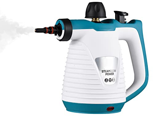 Fesjoy - Limpiador de vapor portátil, 1050 W, alta temperatura, presurizado, herramienta de limpieza de vapor, con 9 unidades, accesorio portátil, multifunción de vapor, para cocina, sofá, cuarto de