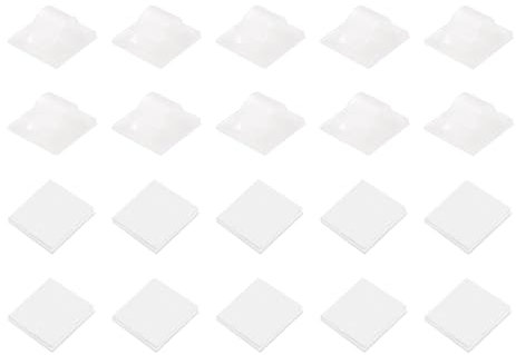 QUARKZMAN 100 Stück Selbstklebende Kabelclips Transparenter Kabelclip Draht Halter Organizer Wand Kabelmanagement Kabelorganisation für Schreibtisch Wand Kabelbündel