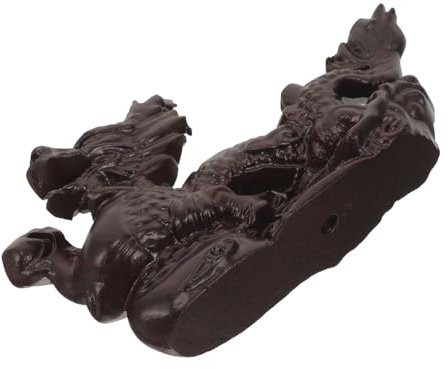 Veemoon Holz Drachenfigur Dekoration Chinesischer Stil Tisch Ornament Detailreiche Oberfläche Robust Und Langlebig Für Zuhause Garten Oder Sammlerstücke