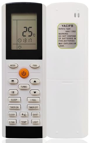 Wellclima Telecomando modello YACIFB YAC1FB Pronto all’uso, Sostituisce solo modelli identici per Vaillant per Saunier Duval per Toyotomi per Gree per Argo per Viessmann per Klarstein per Electrolux