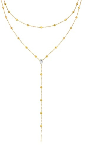 TempBeau Damen Kette Herz Infinity Kreuz Tropfen | Zeitlose Designs für jeden Anlass, Herz Infinity Kreuz Tropfen, Edle Geschenkverpackung, Silber & Gold verfügbar
