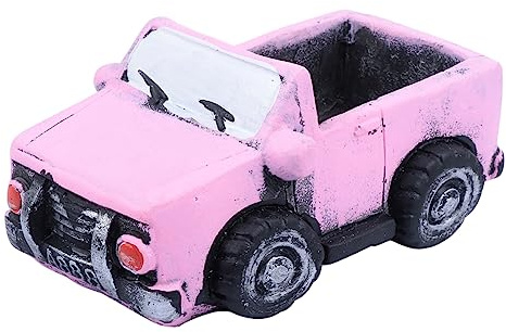 TOYANDONA Praktischer Kaktus Blumentopf Retro für Büro und Wohnkultur Auto Rosa Pflanztopf aus Zement mit Abflussloch im Einzigartigen Vintage Stil Sukkulenten