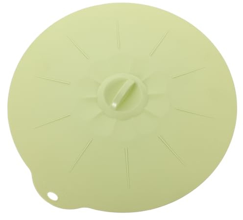Healifty 1pc Food Grade Silicone Suction Sealing Lid Extra Large Round Bowl Pan Cover for Food Preservation Microwave Dishwasher Safe Green Color for Home Use
