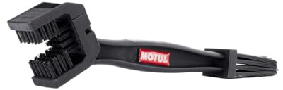 Motul Kettenbürste für Motorrad - Effektive Kettenreinigung - Reinigungsbürste für Motorradketten - Kettenreiniger mit verschiedenen Bürstenköpfen - Hochwertige Motorradpflege - Original