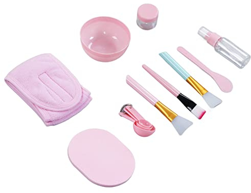 TARSHYRY Masken-Applikator-Werkzeug, Maskenpinsel für Gesichtsbehandlungen, 12 Stück, Tragbares Gesichtsmasken-Applikator-Werkzeug mit Gesichtsmaskenschüssel, Spatel, Silikonpinsel, Sprühflasche,