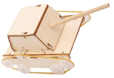 Zanthicia Modello di auto da corsa RC wireless assemblato a mano auto fai da te esperimento scientifico giocattolo di legno giocattoli educativi per bambini facili montare