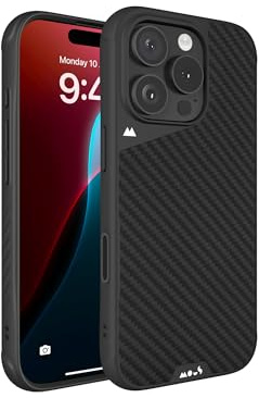 Mous for iPhone 16 Pro Max Case MagSafe Compatible with Camera Control Button- Limitless 6.0 - Carbon Fibre - Protective Shockproof Phone Cover