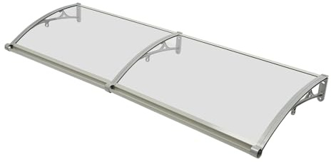 Marquesina para puerta de casa, 200 x 60 cm, arco para puerta de entrada, cobertizo de lluvia, toldo para puerta de ventana, rango de resistencia a la temperatura, de -35 a 120 °C hasta 200 kg, para