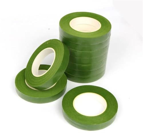 HNULGVI Blumendraht 40 cm Lange, gedrehte, verdickte Zinkzweige for Blumenarrangements, grün, 2 mm, handgefertigt, DIY-Projekte für Heimwerker(Light Green Tape)