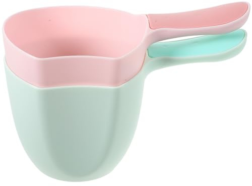 MAGICLULU 2 Cucharones de Plástico Ligeros y Multiusos para Baño y Cocina, Pala para Agua en Colores Variados, Paquete de 2 Piezas para Uso Doméstico