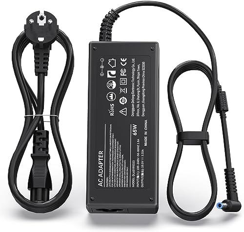 UP PARTS® 65W 19.5V 3,3A Plug 4.5*3.0mm Alimentatore caricabatterie Notebook HP 710412-001 Pavilion 250 G3 250 G6 250 G7 Caricatore per PC Portatili Notebook Adattatore Connettore con cavo tripolare