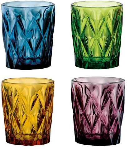 Artland – Copas de Vino Speckle Juego de 4 – Elegante Regalo de Vino – Copas de Vino Tinto y Blanco para Entretenimiento – Vaso de Vino Alternativo – Juego Único de Copas – Copas de Vino Pequeñas.