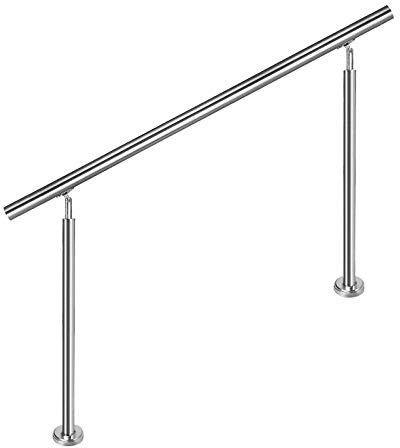 HENGMEI 120cm Treppengeländer Edelstahl-Handlauf Geländer Geländerstäben Terrassengeländer Bausatz Treppen (120cm, 0 Querstreben)