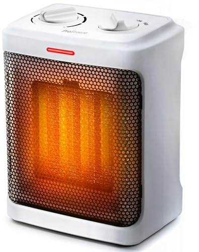 Pro Breeze 1500W Portable Electric Ceramic Heater for Indoor Use, Adjustable Thermostat, Small Space Heater for Home, Bedroom, Office, Garage – White