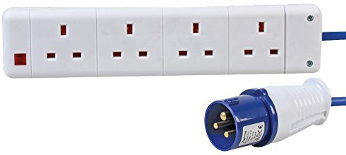 PRO ELEC PEL00793 Extension Lead 4 Gang to 16A Plug,15m