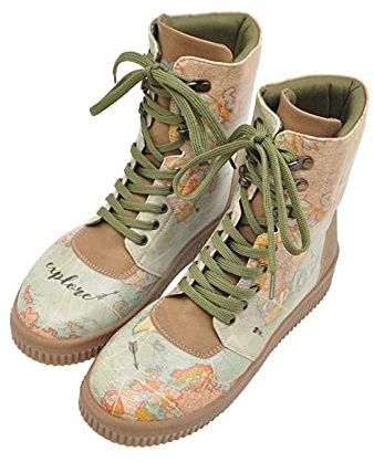 DOGO Damstövlar med platåå – platåstövletter – vegan – future Boots – Explore, flerfärgad - flerfärgad - 40 EU