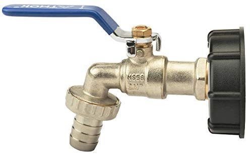 sukudon IBC Tank Tap Adapter 3/4-Zoll-Gewindeanschluss Ersatzteile für Messingventile für S60X6-Wasserspeichertank oder 3/4-Zoll-Metallschlauchanschluss (blau)