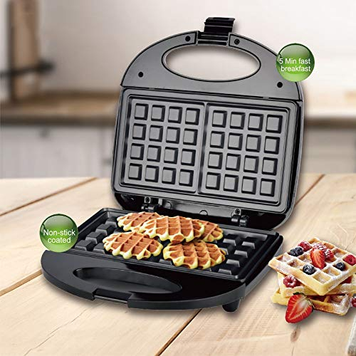 Scalda Panini， Macchina Per Waffle ， Macchina Per Waffle Elettrica Doppia Piastra Rivestita Antiaderente Ferro Da Stiro Elettrico Per La Colazione A Casa Macchina Per Waffle Colazione Eggette