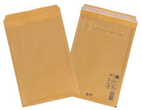 smiley pack Luftpolstertaschen Größe G7 Braun 250 x 350 mm – 200 Stück | Gepolsterte Versandtaschen mit Selbstklebeverschluss – passend für A4+ und C4