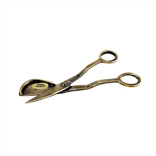 NKlaus Dochtschere für Kerzen aus Messing, poliert, Antik 15cm, 2 Stück | Länge: 15cm