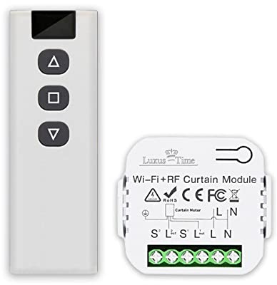 Luxus-Time Empfänger für elektrische Jalousien Rollladen mit Fernbedienung und App WIFI + Funk WLAN Smart Steuerung Markiese Rolladensteuerung Nachrüstset