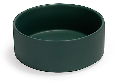 SPUNKYJUNKY Keramik Hundenapf Fressnapf Futternapf Katzennapf Napf für Katzen und Hunde (1800ml, Grün)