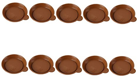 Milisten 10 Piezas Plantas Suculentas Ollas Al Aire Plato De Macetas Pequeñas Plato De Plantas Decorativas Bandeja Decorativa Bandeja De Goteo para Plantas Titular De La Maceta Ronda