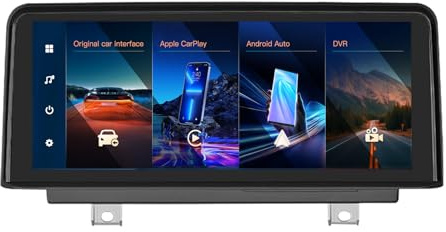 AUTOABC Drahtlos Carplay/Android Auto 10.25'' Multimedia Radio Linux Touchscreen für BMW 3 4 Serie F30/F31/F33/F34/F36 2012-2016 NBT-System AirPlay/Autolink/USB HD Auflösung 1920 * 720
