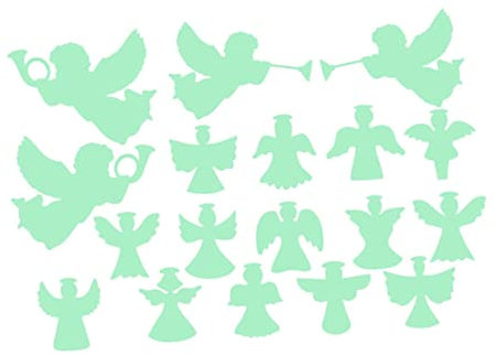 Angoily 1satz Luminous Christmas Glass Sticker Nachtleuchtende Engel Wandaufkleber Für Fenster Und Wände Abnehmbar Selbstklebend Für Weihnachten Und Festliche Dekoration