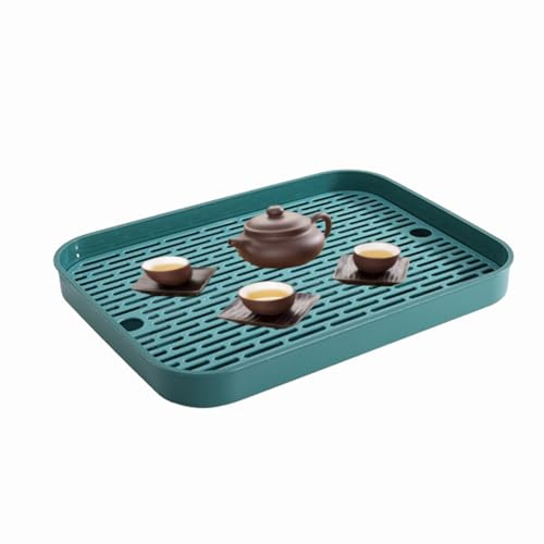 Eabdice Multifunktionales Drain Board, Doppelschichtige Abtropfschale, Abtropfgestell mit Auffangschale, Kann als Abtropfschale für Geschirr und Gemüse Verwendet Werden (Grüner)